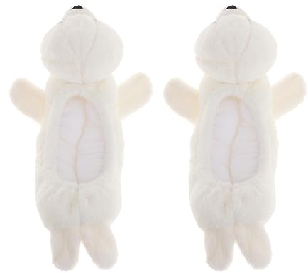 Baoblaze 1 Paar Schlittschuh Kufenhüllen, Hockey Schlittschuhe Kufenschutz, Ice Skate Blade Covers Cute, Plush Ice Skate Blade Covers, Kufenstrump Kufenschoner für Kinder Erwachsene, Siegel