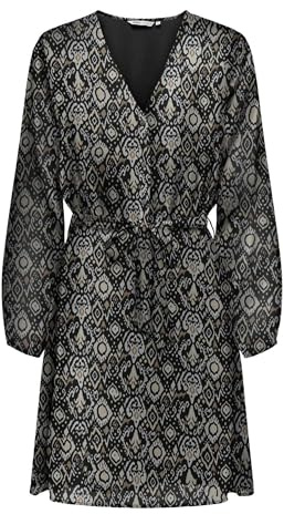 Only Femme Onlcera WVN Noos Courte 3/4 Robe, Marron-2, M EU