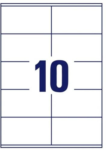 AVERY Zweckform 6137 adesivi per indirizzo (250 più 50 etichette adesive extra, 105 x 57 mm su A4, carta opaca, etichette per il mittente stampabili, etichette autoadesive con ultragrip), 30 fogli