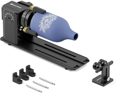 SCULPFUN RA Pro 3 in 1 Multifunction Laser Rotary Roller Rotary Roller for Laser Engraver with 3 Jaws Jaw Chuck Rotation for Laser Engraving of Cylindrical Irregular Round Objects