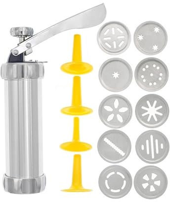 Siringa Per Pasticceria In Acciaio Inox Aluminium Alloy Cake Cream Decorating Sets Cookie Making Machine Nozzles Mold Pastry Syringe Extruder Kitchen Baking Tools Per Cupcake, Biscotti(14 IN 1,1 SET)