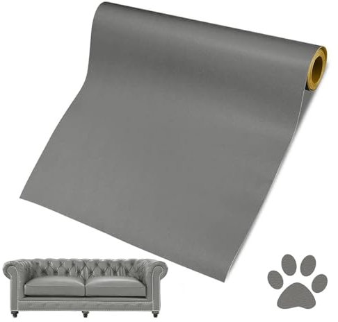 Rcbzzp Patch di Riparazione in Pelle, 60 x 137cm PU Pelle Adesiva per Riparazioni, Patch per Riparazione in PU Pelle, per Divano, Sedile Auto, Mobili, Borsa in Pelle, Tappezzeria (Grigio Scuro)