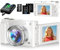 Cámara digital 4K de 48 MP, Autofocus, cámara compacta con tarjeta de 32 GB, pantalla abatible de 3 pulgadas y 180°, cámara compacta con zoom digital de 16 x con 2 pilas para principiantes (blanco)