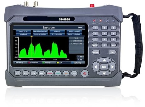 ST-6986 Pro DVB-S2/S, DVB-T/T2, DVB-C ST6986 H.265 Medidor de 10 bits con probador de Fibra óptica ST 6986 Fácil de localizar