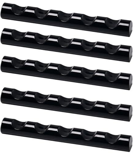 OSALADI Lot de 5 Porte-Stylos Nail Art en Plastique Noir à 5 Compartiments Support pour Stylo à Ongles et Brosse Accessoire Manucure Professionnel et Usage Domestique Organisation