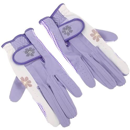 UPKOCH Guanti da Golf da Donna Traspiranti Antiscivolo Ergonomici per Entrambe le Mani, Taglia 20, Presa Migliorata e Tessuto Resistente per Allenamento Outdoor