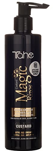 Tahe Magic Rizos Crema capilar de fijación fuerte antiencrespamiento Custards ideal para cabello teñido (300 ml)