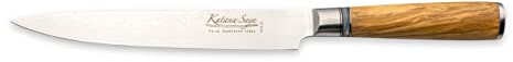 Katana Saya 20cm Carving Knife, 67-Layer VG-10 Damascus Stainless Steel, Olive Wood Handle