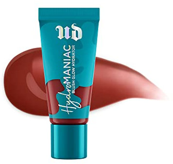 Urban Decay Hydromaniac Dewy Liquid Blush (Rebellious - Burnt Terracotta), Long-Lasting & Buildable Plumping Cheek Tint with 24HR Hydration, Kombucha Filtrate and Marula Oil, Vegan - 0.5 fl oz