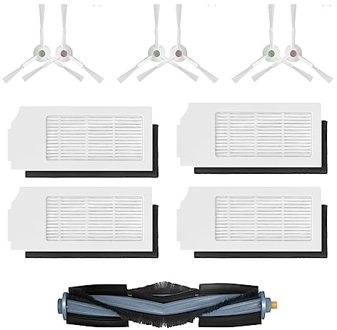 HOMFILBIT Filter Bürste Zubehör für Ecovacs DEEBOT T10 T10 Plus T10 Turbo DEEBOT X1 Omni X1 Plus X1 Turbo Saugroboter Roboter Ersatzteile (11 Stück)