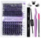 WENDY LASHES Lash Extension Ciglia Finte Ciuffetti Kit D Curl 0.07mm C3+C9 Cluster Lashes Mix 12-16mm Estensioni Ciglia Individuali Naturale (C3+C9-D-DIY )