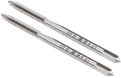 CoCud Gewinde Gewindefräsen 4#-40 UNC Gewinde 2B Hochleistungsstahl Maschine 3 Gerade Flöten Schraube Einfädeln Gerät - (Verwendung: für Abhören Bohrgerät) 2Stk