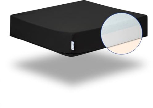 Geriafy - Cojín Viscoelástico con Partículas de Gel | Fresco | Impermeable y Transpirable | Ideal para Sillones, Sillas y Sofá (42x42x8 cm)