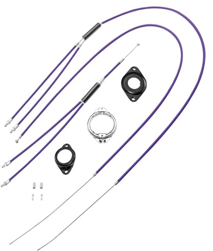 TSTRAUM BMX Bicicletta Gyro Cavo freno anteriore + posteriore (superiore + inferiore) Spinner Cavo rotore Rotore Set Kit (viola)