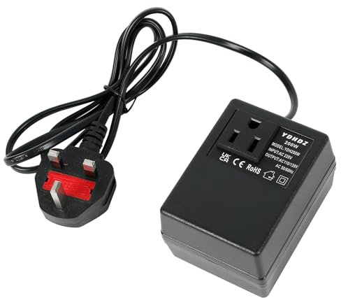 Voltage Converter 220V To 110V, 200W /300W Step Down Power Voltage Converter, Travel Power Adapter Intelligent Efficient Adapter,UK Plug (200, Watts)