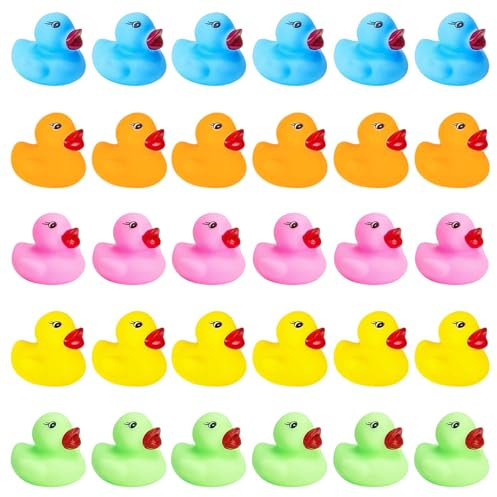 30PCS Rubber Duck,plastic Ducks,rubber Ducks Bath Toys, Squeaking and Floating Classic Duckies,Squeezing Ducklings while Swimming Makes A Sound and Is Perfect as A Party Gift.