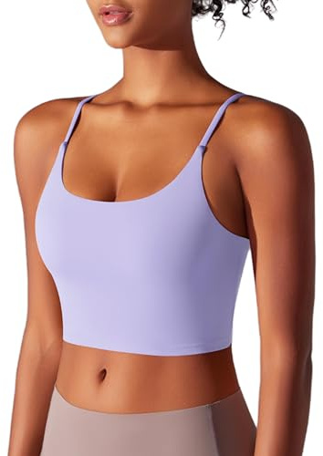 JTSONN Sujetador Deportivo Mujer Transpirable con Sujeción Media Sujetadores Deportivos con Almohadillas Fijas para el Pecho Tops Deportivos Fitness Yoga Entrenamiento Sin aro de Acero