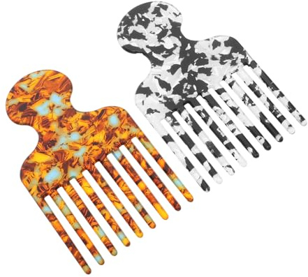 LABRIMP 2 Pièces Peigne Professionnel Acétate Peigne Fin Statique pour Coiffure et Coloration Outil de Stylisme Précis pour Mèches Assortiment de