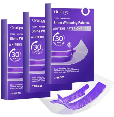 3 Packs Purple Teeth Whitening Strips - Whitening Strips - 30 Minute Teeth Whitening Strips for Daily Stain Neutralising - Tooth Whitener Strips with Safe Formula for Men & Women