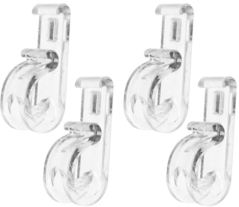 DOITOOL Set Gancetti per Tende e Tapparelle in ABS, Clip di Fissaggio Resistenti per Montaggio Sicuro, Adatti a Tende e Tapparelle in Trattamenti per Finestre