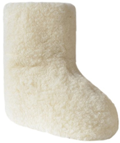 SamWo, 100% pura lana de oveja pantuflas zapatillas de lana calentadores de pies zapatos cabaña botas azul petróleo, Naturaleza Pr, 43/44 EU