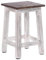 DESIGN DELIGHTS RUSTIKALER Holz SITZHOCKER Madero | 48x30x30 cm (HxBxT), Recyclingholz | Holzhocker | Farbe: 05 weiß-Natur