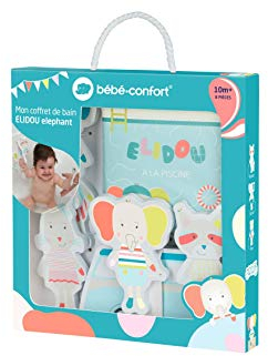 Bebeconfort Coffret Jouets de Bain pour Bébé Elidou, Livre et Puzzle