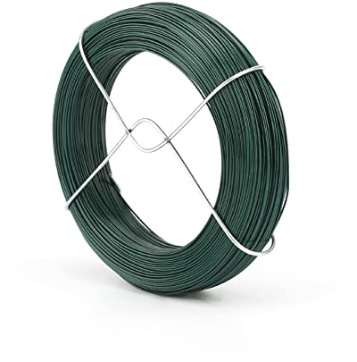 KINGLAKE 328 Feet Fine Garden Wire, Green 0.65mm Flexible Plant Twist Tie for Support, Cable Organization, Florist Work, Flower Arranging, Wreath Making and Crafts