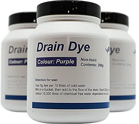 Tintura per rilevamento perdite 200 gr - liquido rivelatore per bassanti e piscine - Molto efficace, uso semplice
