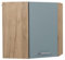 Vicco Eckhängeschrank R-Line, Küchen-Eckschrank, Blau-Grau/Goldkraft Eiche, 57 cm