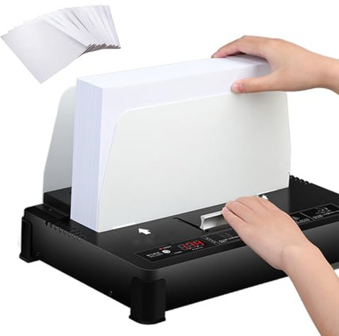 Naturalpowev Thermal Binding Machine, 550 Sheets Capacity Hot-Melt Binding Device with 50PCS Covers, 55 mm Binding Thickness Heat Binding Machine A4/A5/Letter Size Business Document,2mm-Covers