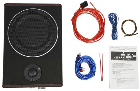 Poyujkyhr 8-Inch Car Subwoofers, 600W Underseat Subwoofer, Active Car Subwoofer With Built In Amplifier Frequency 40Hz-200Hz Bass Boost 0-12Db Auto Audio 360° Surround Sound 180° Adjustable Phase