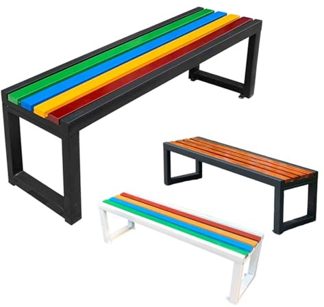 Generico Panchina Giardino Panca Da Esterno 2-4 Posti Panchine Da Patio Sedile Senza Schienale Per Spogliatoio Giardino Cortile E Veranda Portata 200kg(120cm)