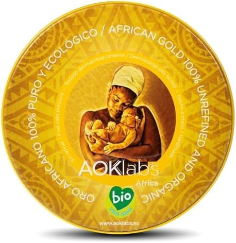 AOKlabs - Oro Africano | SIN REFINAR, PURO, ECOLÓGICO | Manteca de Karité 100% Natural | HIDRATANTE Y REGENERATIVO | Cuidado Integral Piel | CARA CUERPO Y CABELLO | (200 ml (Paquete de 2)