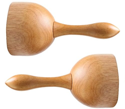 BUTIFULSIC Vasos de Masaje para Ventosaterapia Terapéutica 2piezas de Material Sintético Marrón, Fáciles de Sostener Uso Personal o Profesional