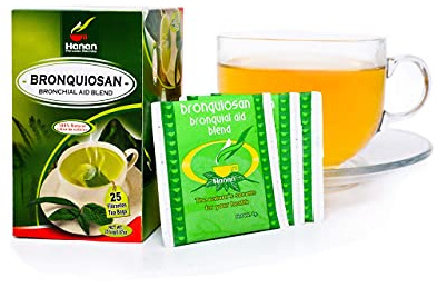 Hanan Peruvian Secrets Bronquiosan Herbal Tea | 100% Natural Bronchial Aid Blend | 25 Tea Bags | Naturally Aids in Soothing the Throat and Alleviating Seasonal Respiratory Discomfort - 3 Pack
