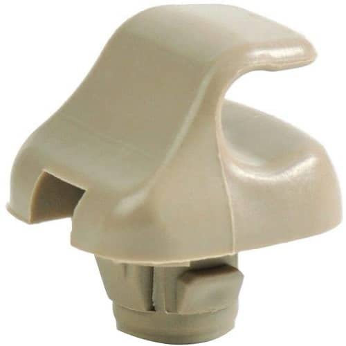 AUTOZOCO Soporte De Gancho Con Clip Para Visera Interior Coche Compatible Con Honda - gancho para visera - soporte para visera parasol de coche - Compatible con Civic, CR-V, Accord - Beige