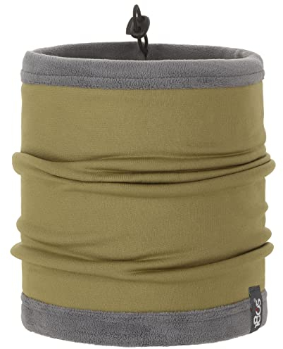 180s Tec Fleece Convertible Kids Nackvärmare Barn - fleecesjal loopsjal med foder höst-vinter - One Size olivgrön