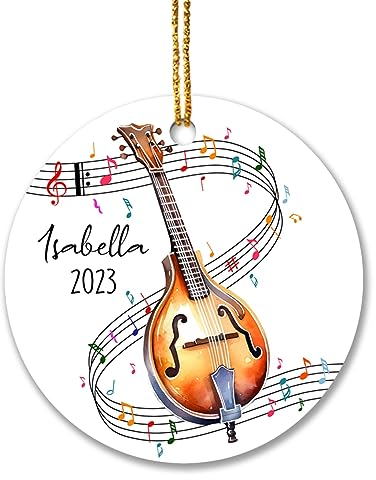 Ciondoli Per Albero Di Natale Ceramica Decorazioni Ciondolo Natalizi Ornamenti Pendenti Per Christmas Mandolino Con Nome Personalizzato 2023, Strumenti Per Mandolino Per, Regali Di Mandolino