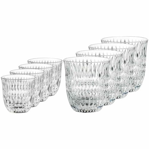 Spiegelau & Nachtmann, 8-teiliges Barista Kaffeegläser-Set, Cappuccinogläser (234 ml) und Espressogläser (90 ml), Kristallglas, Ethno Barista, 105601