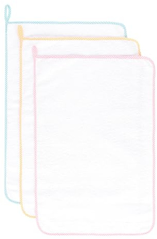 EMMEBi Serviette de Maternelle et d’école à Broder avec Toile Aida en éponge Jacquard de Coton, Petite Fille
