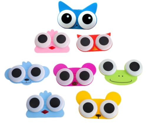 SUCHUANGUANG 1 pièces boîte de lentilles de Contact de Dessin animé Doux 3D Grands Yeux pour étui Hibou pour Colle Animal S