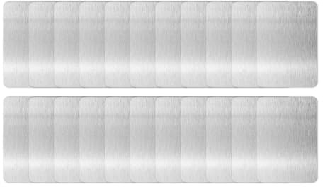 LNGJIN50 stycken visitkort i aluminiumlegering 86 x 54 mm metall visitkort, tomma metallkort, graverade visitkort aluminium, för gör-det-själv presentkort kontorskunder, visitkort blanka (silver)