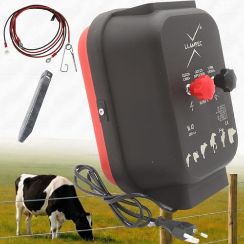 Llampec Pastor Eléctrico 62 con Conexión a Red 230 V – 5,2 J - 10.000 V - 60 km de Alcance – Cerca eléctrica Ideal para Vacas, Caballos, Ovejas y Cerdos - Fabricado en España