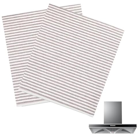 Cooker Hood Extractor Filter 2 Pack, Kitchen Extractor Fan Vent Filters, Filter for Extractor Fan Vooker Hood Universal Cut To Size 57cm x 47cm For Neff Bosch AEG Miele Zanussi