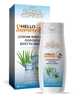 Lozione Doposole Idratante Mentolo Olio di Cocco e Aloe Vera Lenisce e Rinfresca Hello Summer Ultra Retinol Complex