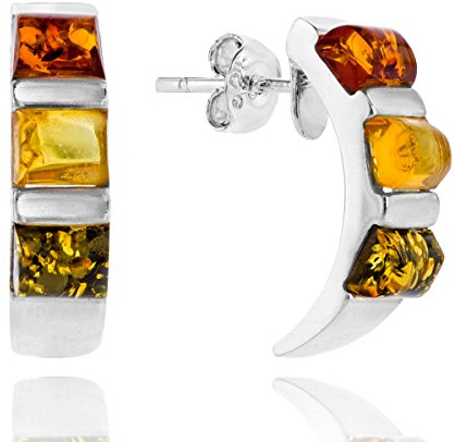 Copal Damen Ohrstecker Aus Baltischem Bernstein Und Sterling Silber In Mehreren Farben