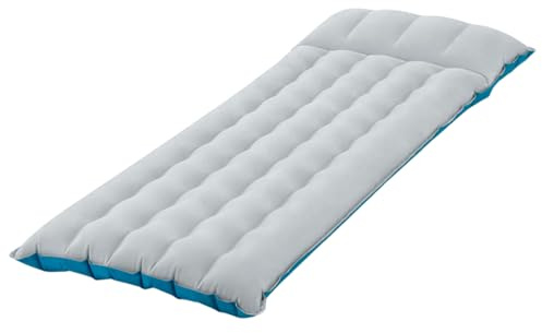 Intex 67997 - Materasso Gonfiabile Camping Singolo, Laminato, Grigio e Azzurro, 67x184x17 cm