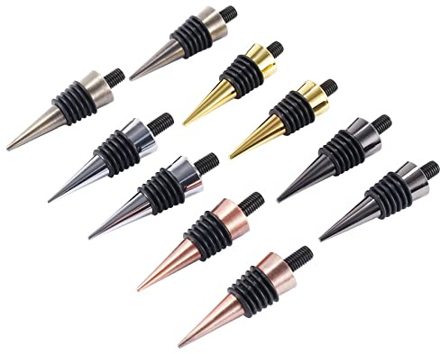 Bruafsir 10 pezzi tappo di bottiglia vuoto con perno filettato tappo in metallo inserti set hardware per legno tornitura progetto fai da te
