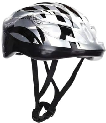 Perfeclan Skateboard Helm Fahrrad Helm Stoßfest Einstellbare Fitting Roller Skating Helm Fahrrad Helm für Skateboard Radfahren, Silber